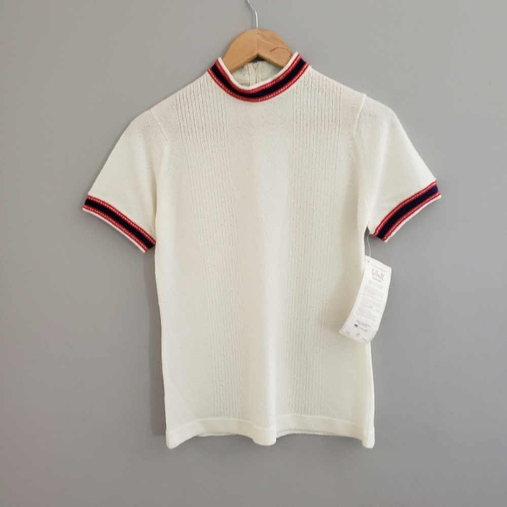 Vintage white‎ mock turtle neck Talbot Traverler
